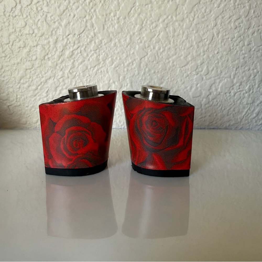 Pashion Footwear v1.0 Custom Red Rose Cluster 3 Inch Block Heels
